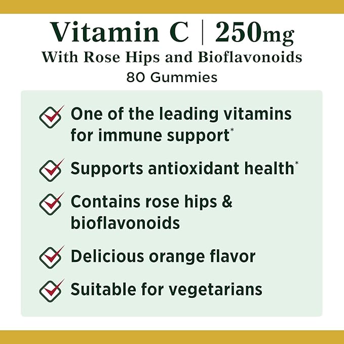 Nature's Bounty Vitamin C, Orange, 80 Count