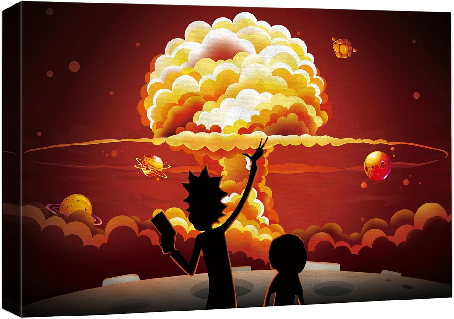 wall26 Rick and Morty Canvas Wall Art Modern Wall Decor Stretched and Framed Ready to Hang - 32x48 inches