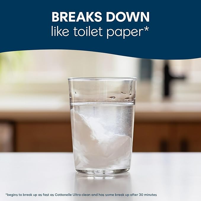 Cottonelle Fresh Feel Flushable Wet Wipes, Adult Wet Wipes, 1 Flip-Top Pack, 42 Total Wipes