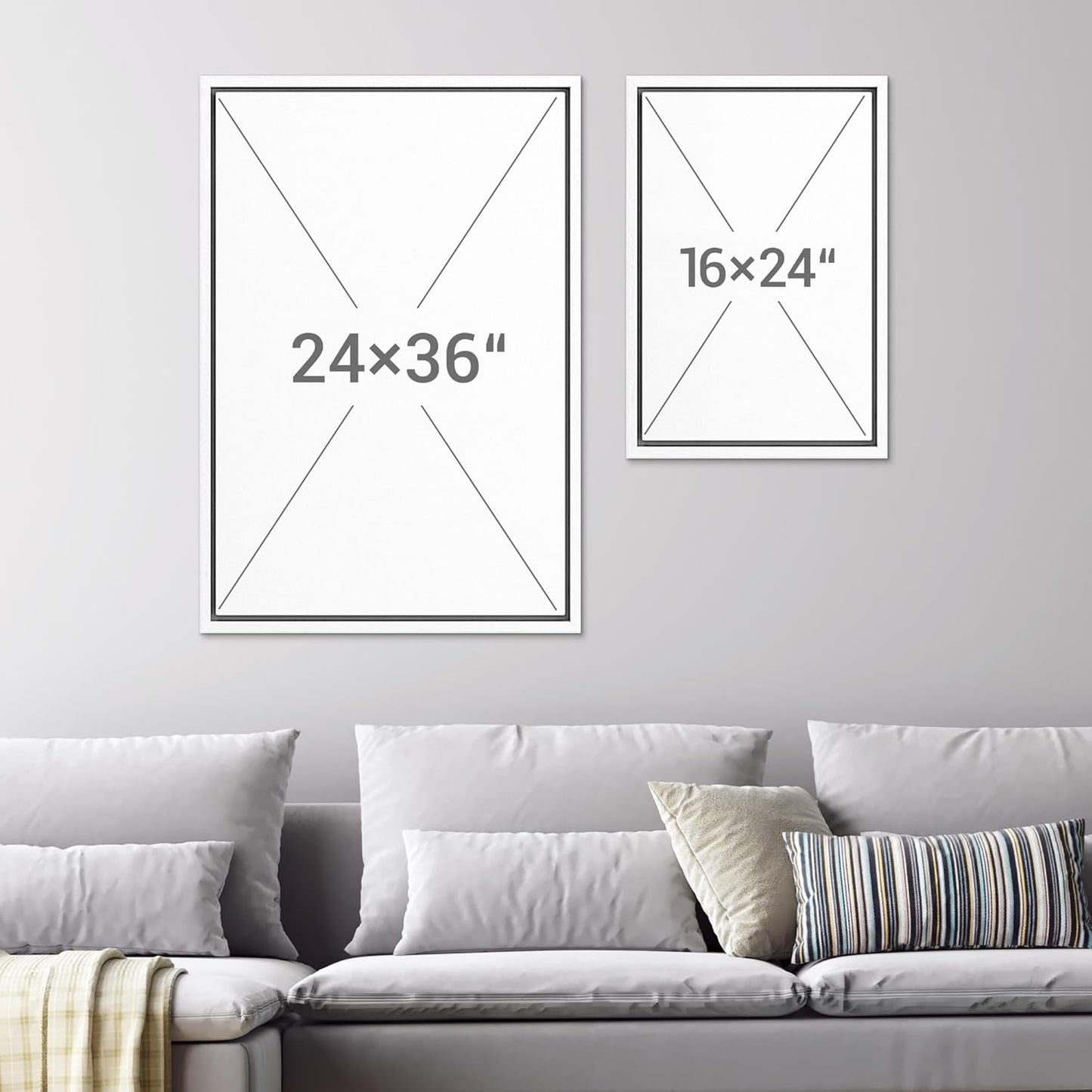 SIGNWIN Framed Canvas Print Wall Art Set Minimalist Crane Portrait Modern Bird Illustrations Modern Art Rustic Minimal for Living Room, Bedroom, Office - 16"x24"x2 White