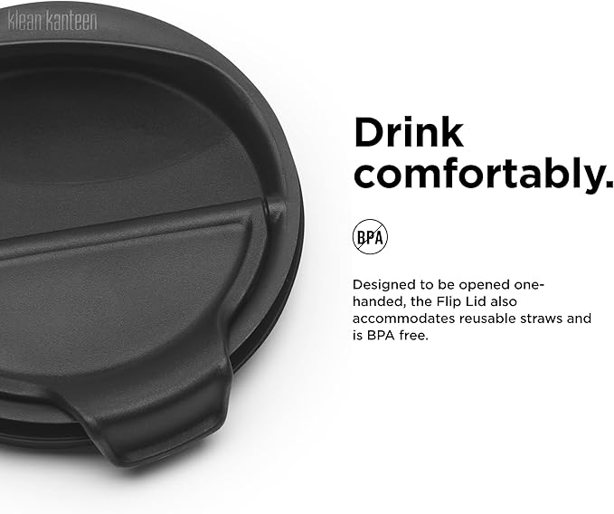 Klean Kanteen Rise Flip Lid - 90mm - Black - Back to School Hydration
