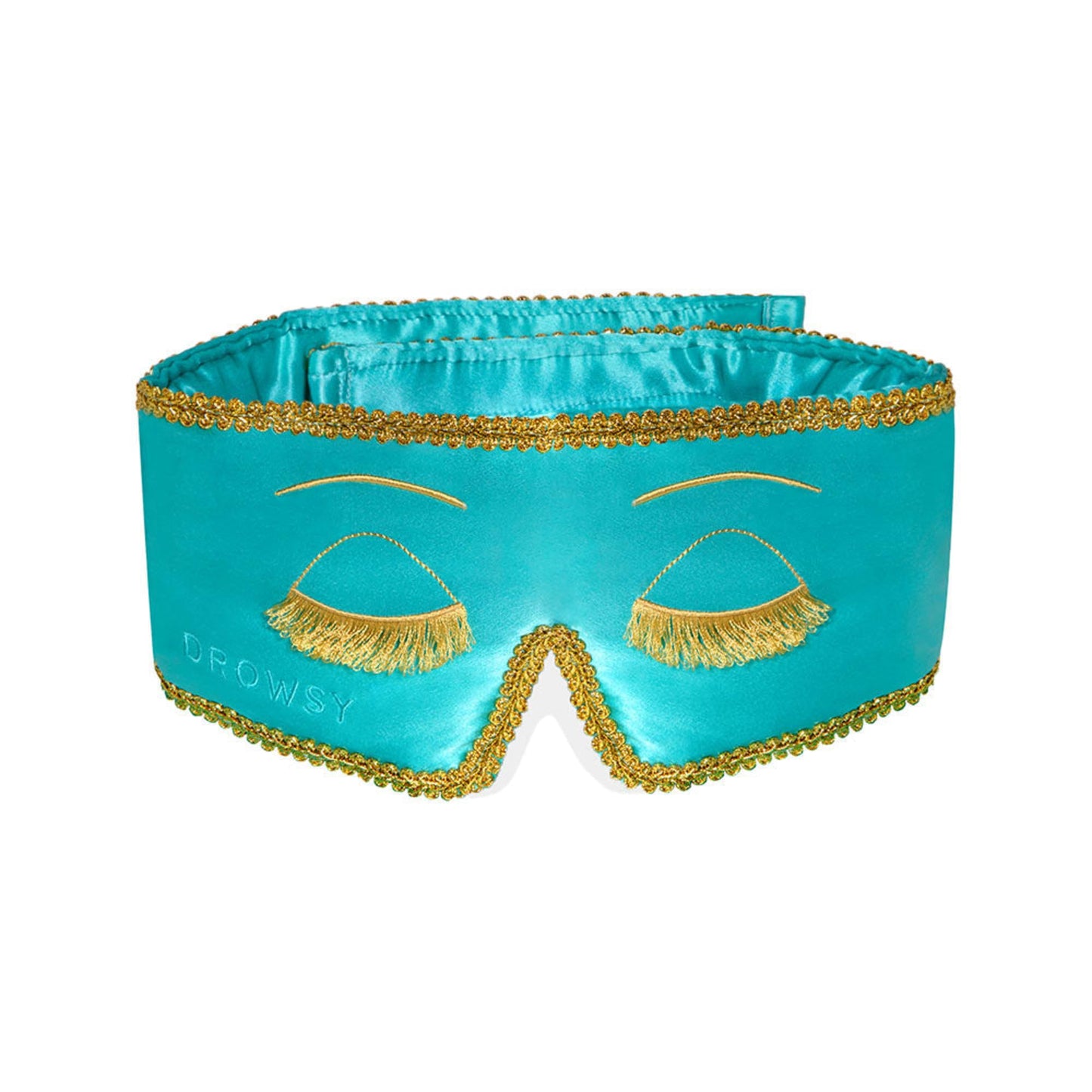DROWSY Breakfast at Drowsy Silk Sleep Mask – 100% Pure Mulberry Silk, Total Blackout, Ultra-Soft & Skin Hydrating for Beauty Sleep, Fully Adjustable
