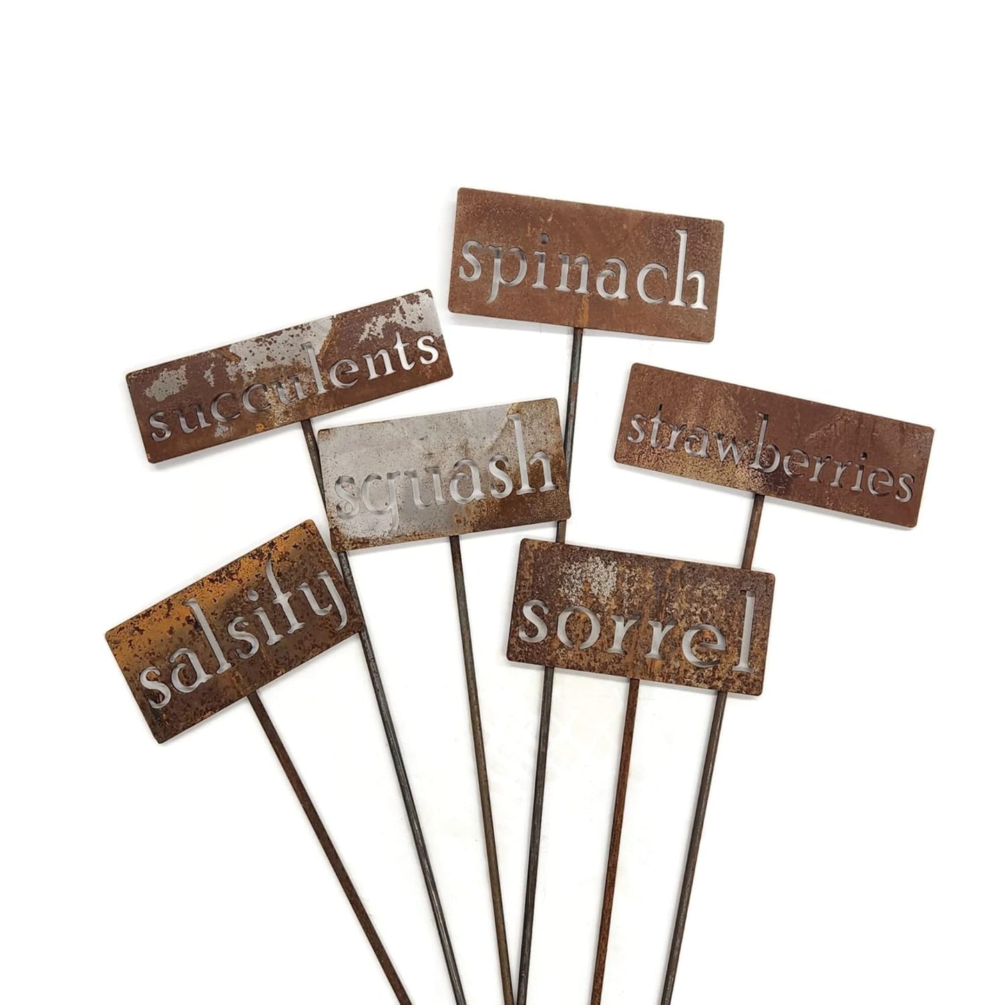 Classic Metal Garden Markers 19 Inches Tall (savory, Naturally Rusted)
