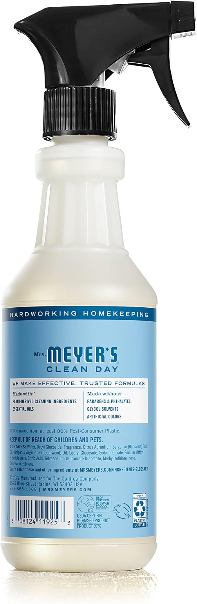 MRS. MEYER'S CLEAN DAY All-Purpose Cleaner Spray, Rain Water, 16 fl. oz - Pack of 3