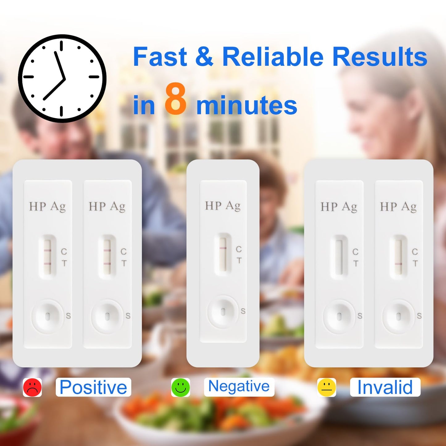 H Pylori Test Kit - 2 Pack Stool Antigen Self-Test for Home Use, 99% Accurate Helicobacter Pylori Test, Fast 8–20 Min Results, Easy to Use & Read H. Pylori Testing Kit