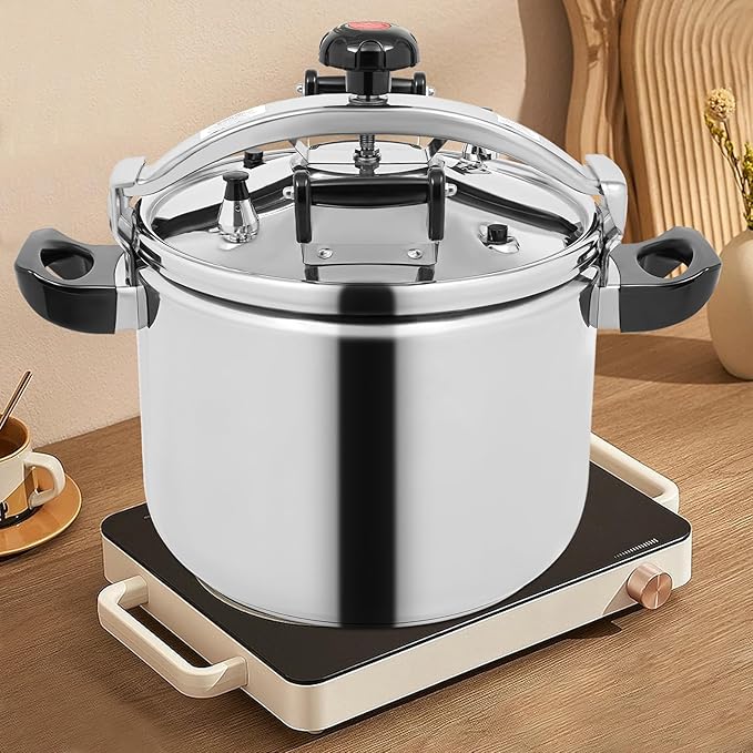 Pressure Cooker, 40L/42.27 Qt Stainless Steel Pressure Stewing Pot, Tabletop/Cooktop 60Kpa High Pressure Cooking Pot, Suitable for Open Fire, Induction Cooker, Electric Stove, Gas Stove