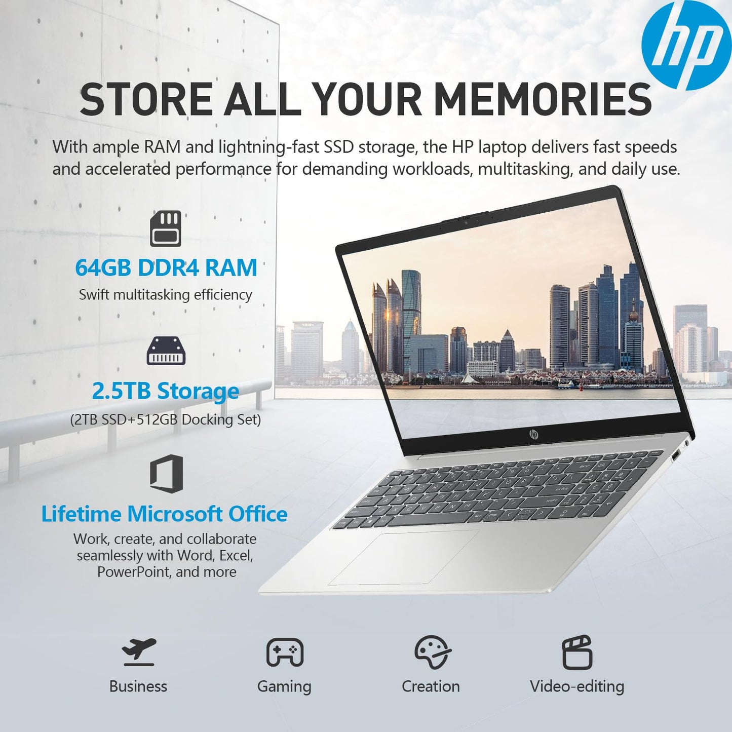 Hp 2025 15 Laptop Computer, 15.6 Fhd College Students Business Laptop, Intel Core I5 (10 Cores), 64Gb Ram 2Tb Ssd+512Gb Docking