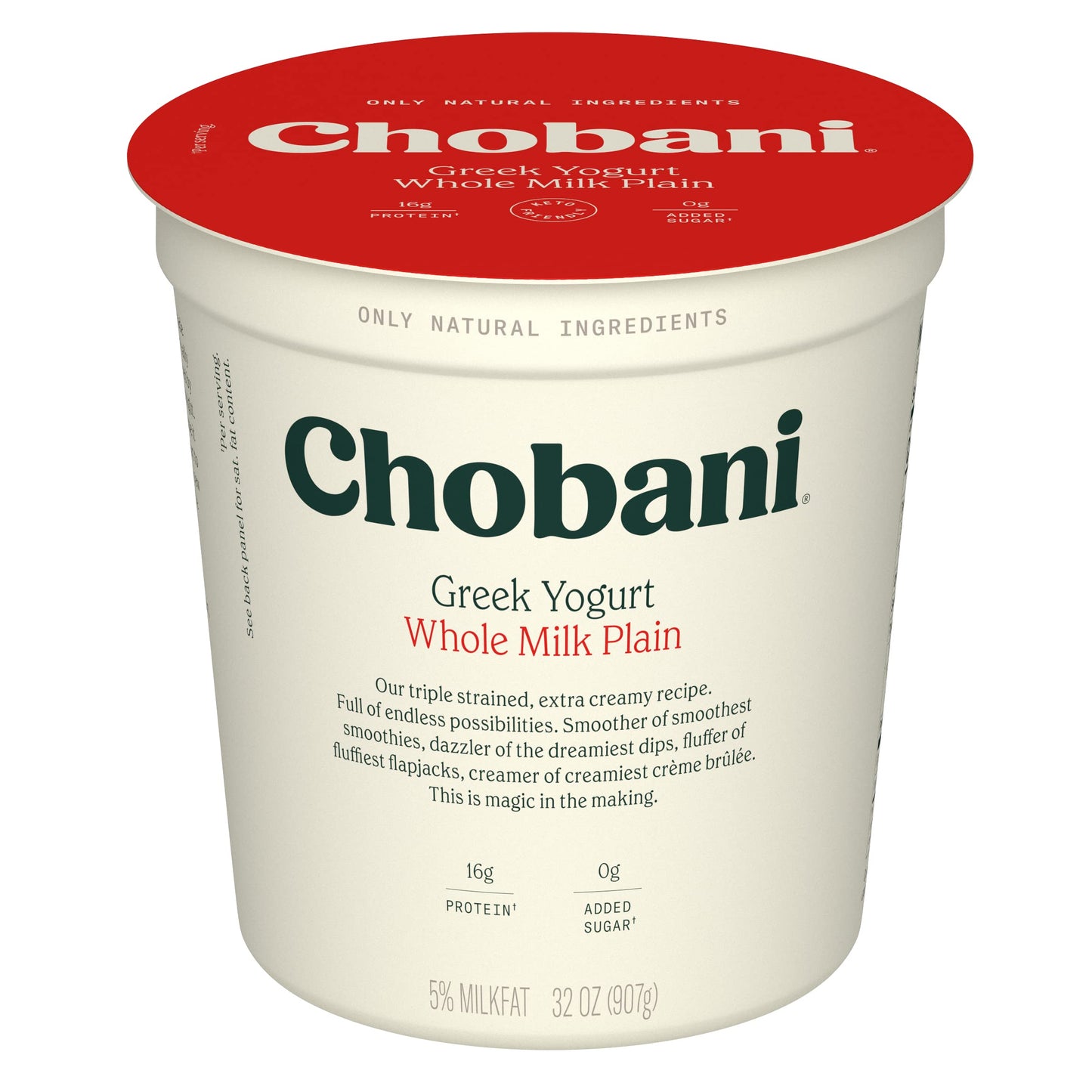 Chobani Whole Milk Plain Greek Yogurt 32oz
