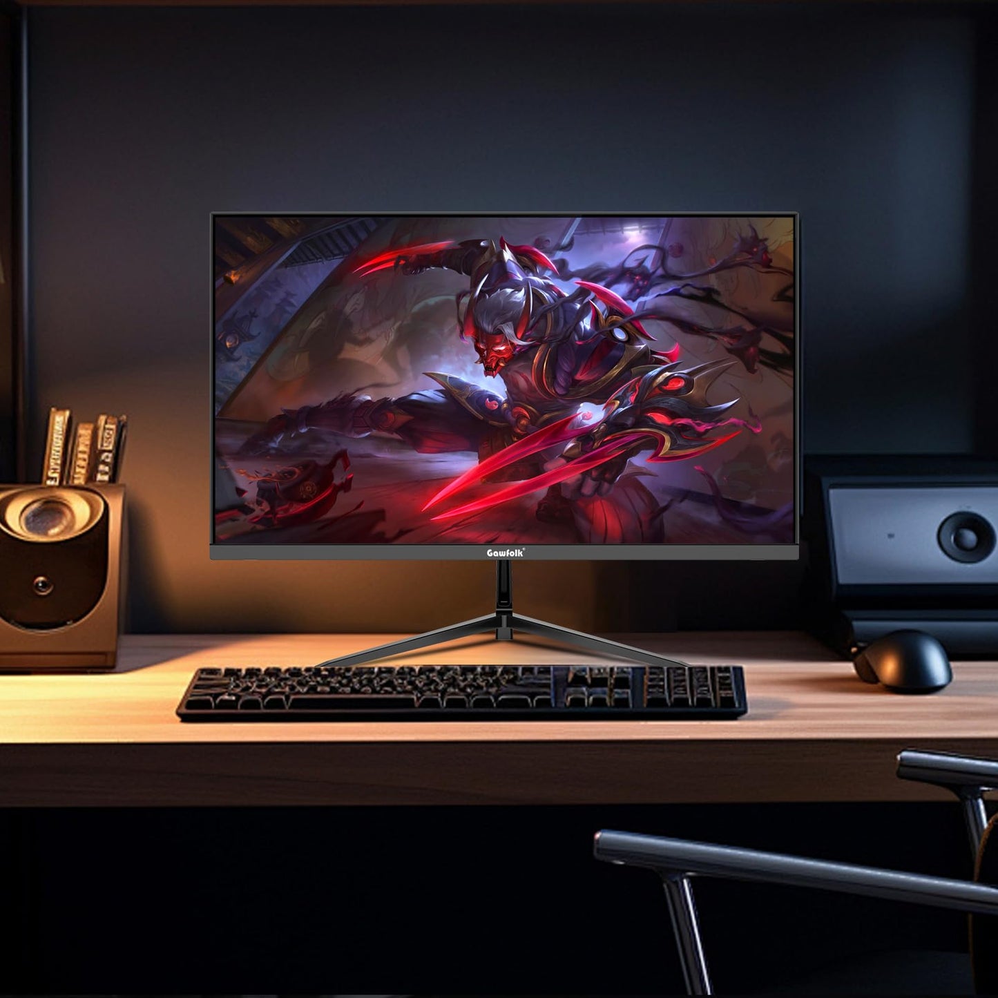 Gawfolk 27 inch 2K QHD(2560×1440) PC Screen, 165Hz Gaming Monitor, 1ms Without Bezel, FreeSync,98% sRGB, 178° Wide Viewing Angle, HDMI2.0、DisplayPort, 75 * 75MM Wall Mount Compatible - Black