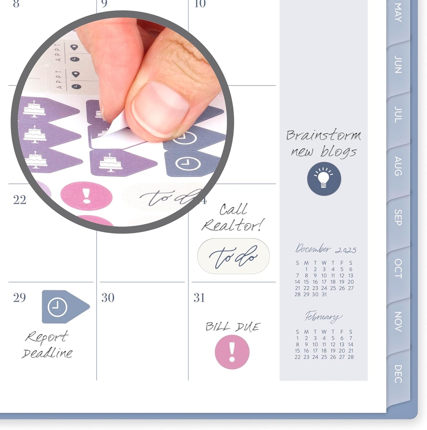 Cambridge 2026 Planner by Leah Bisch, Weekly & Monthly, 5.5" x 8.5", Small, Stripe (LB42-200-26)