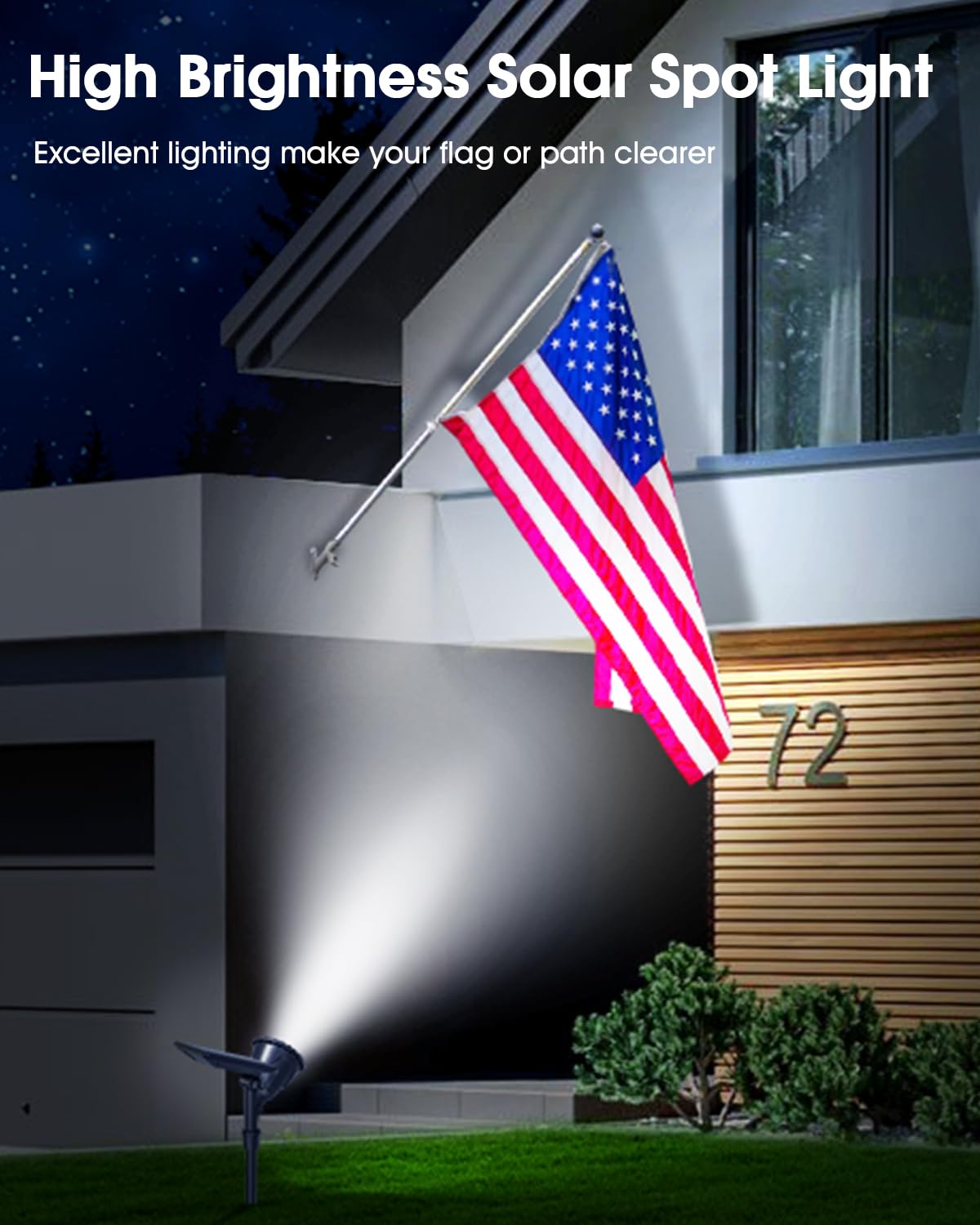 Dbf Solar Outdoor Lights - 600Lm Waterproof Led Spotlights, 2 Pack, 18 Led, Cool White For Garden, Yard, Patio, Driveway, Garage, Pool