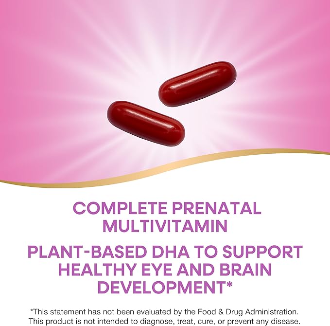 Nature's Way Alive! Complete Premium Prenatal Multivitamin for Women, Healthy Eye and Brain Development*, 60 Vegetarian Softgels