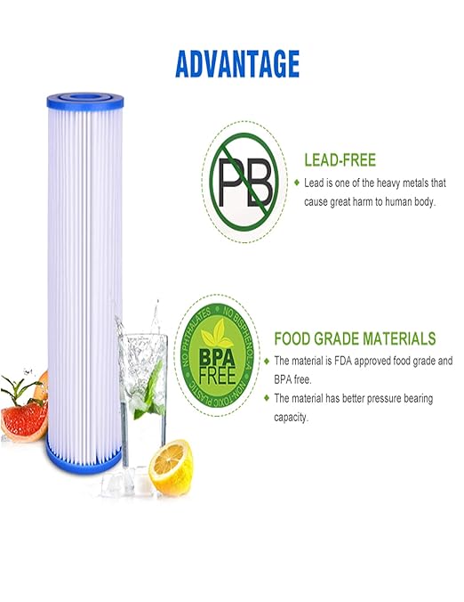CFS Compatible with AO Smith 2.5"x10" Sediment Water Filter Replacement Cartridge - 2 Pack - For Whole House Filtration Systems - AO-WH-PRE-RPP2 (2)