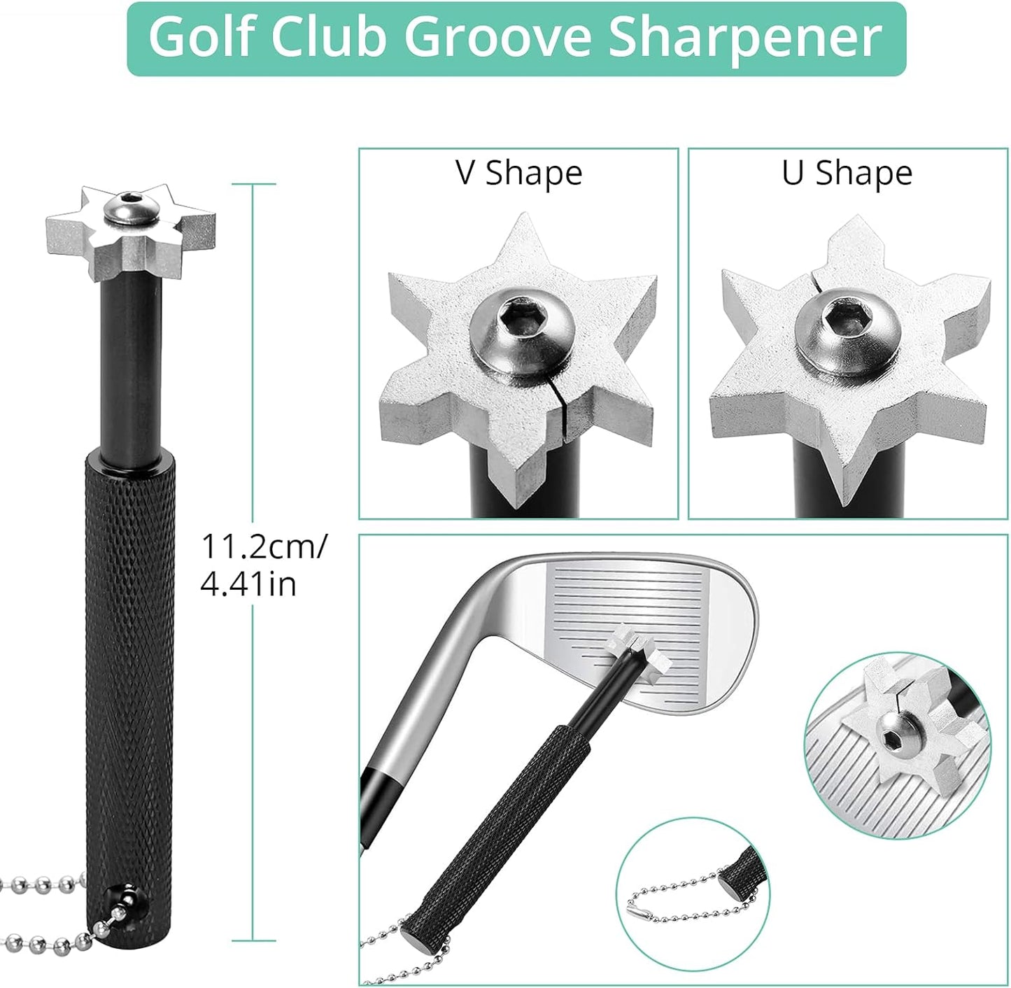VINTEAM Golf Club Brush Cleaning Kit, Golf Towel, Golf Club Accessories