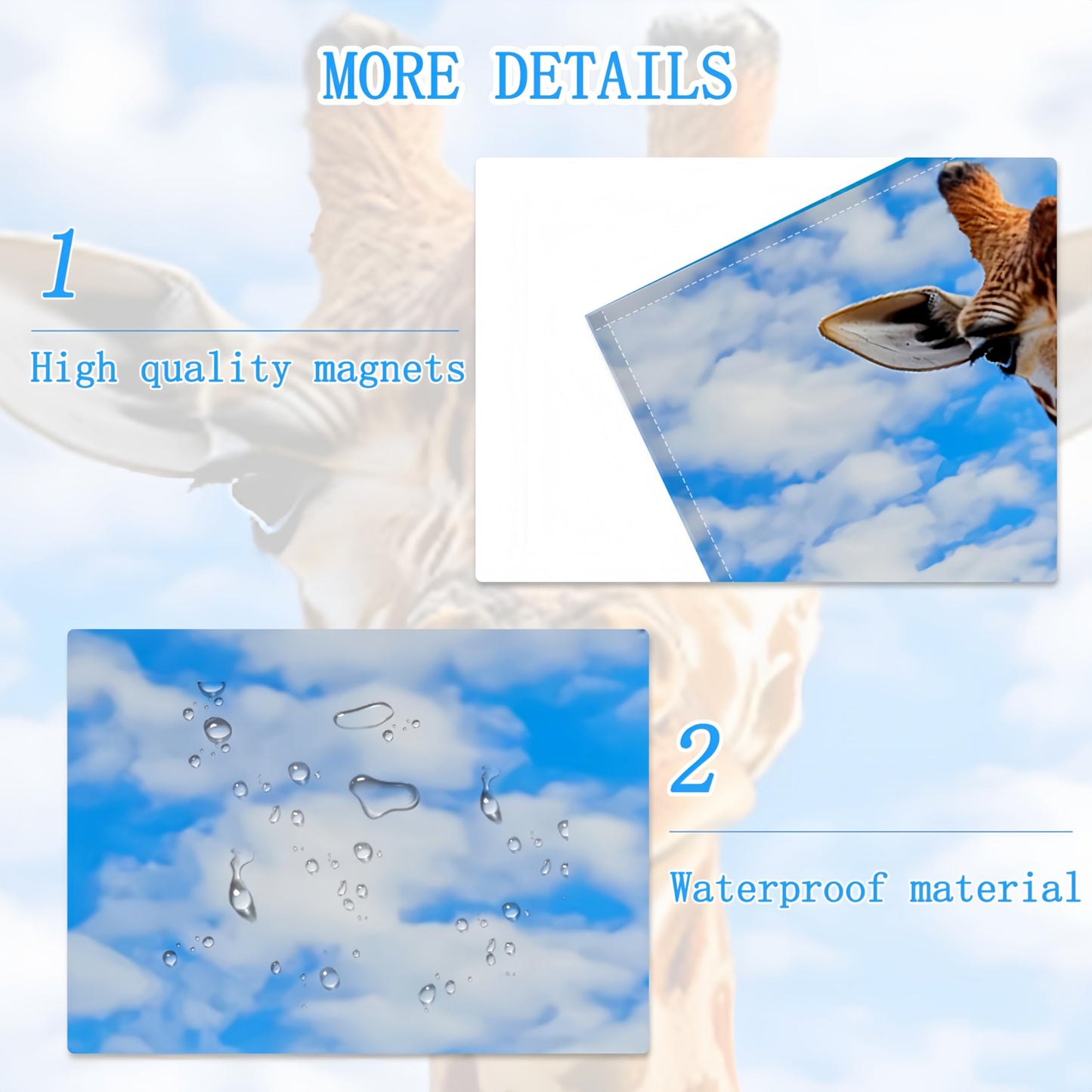 Scwisoas 4 Pack Fluorescent Light Covers For Ceiling Lights Classroom Office Magnetic Light Covers Light aroma units For Home Drop Ceiling Decoration 4 X 2 Feet Giraffe
