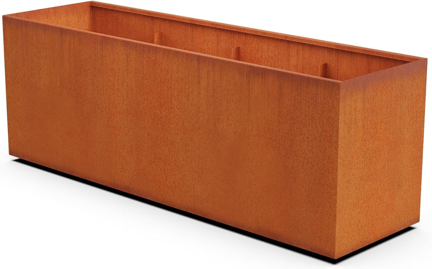 Large Rectangular Planters for Outdoor Plants - 84x24x30 Inch Extra Large Corten Steel Planter Box for Modern Landscape Design - Metal Raised Garden Bed
