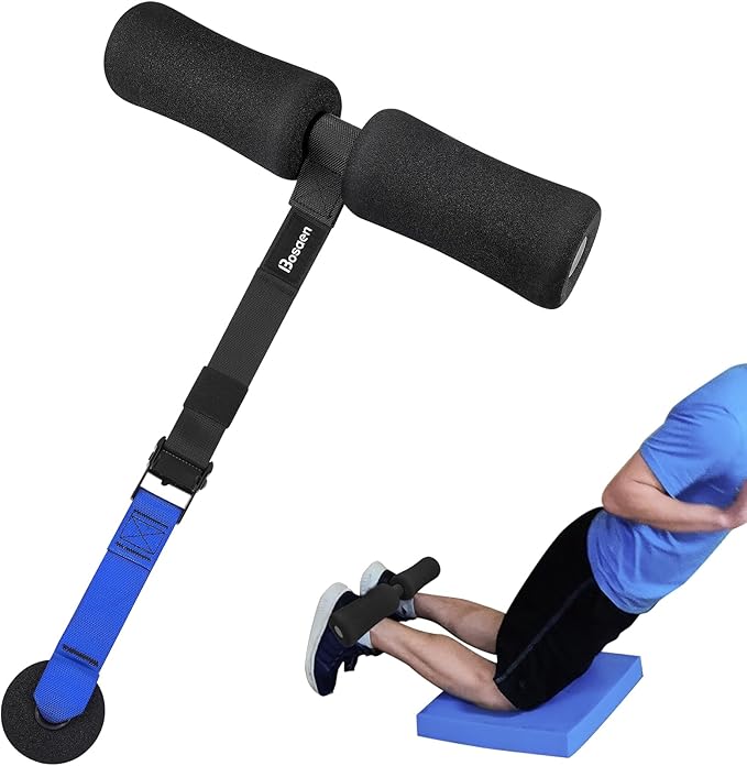 Bosaen Nordic Hamstring Curl Strap, Upgraded Stability Nordic Curl Strap with Strong & Non-Slip Metal Buckle for Hamstring...