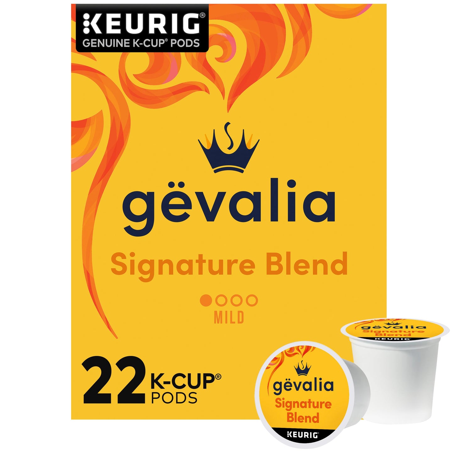Gevalia Signature Blend Mild Roast K-Cup Coffee Pods  22 ct Box