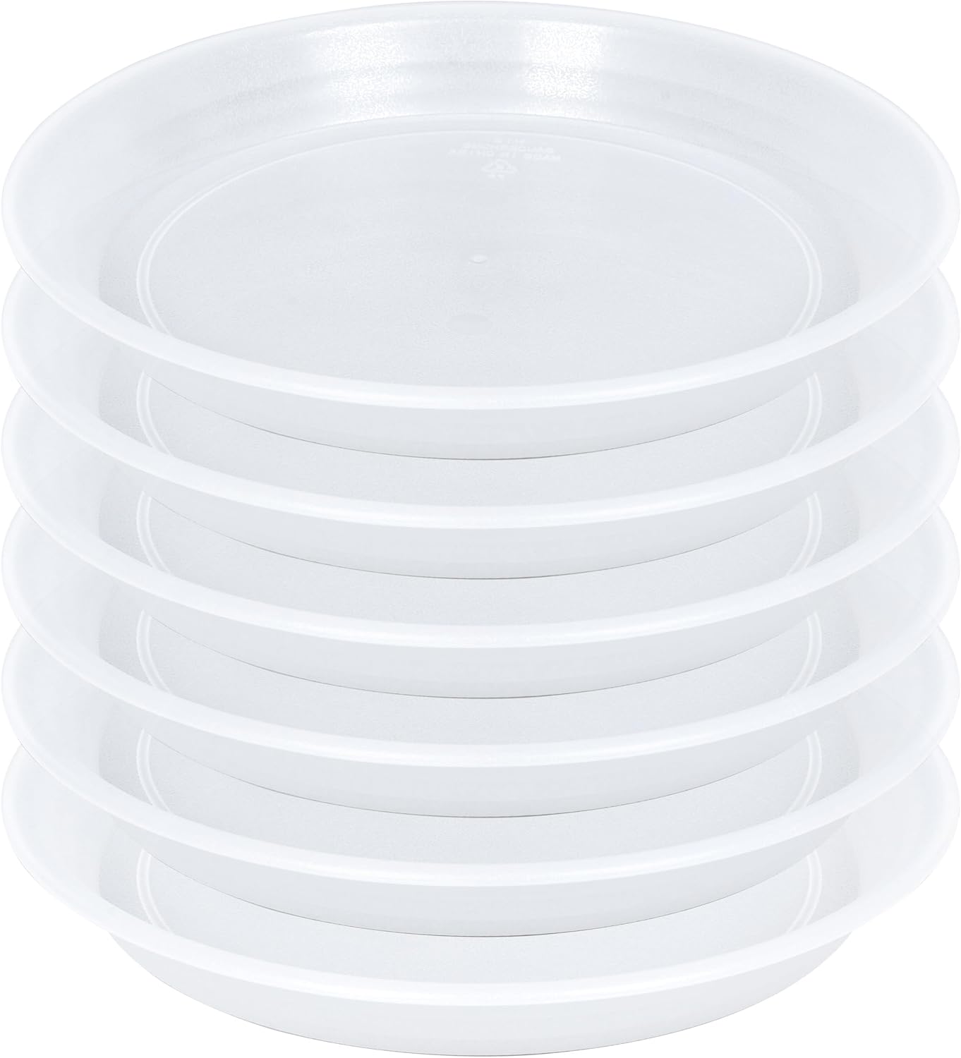 Plant Saucer Pot Tray 4 6 8 10 12 14 16 18 inch, 6 Packs Clear Plastic Flower Planter Saucers and Drip Trays for Indoors, Heavy Durable Plant Plate Water Catcher (6", Clear)