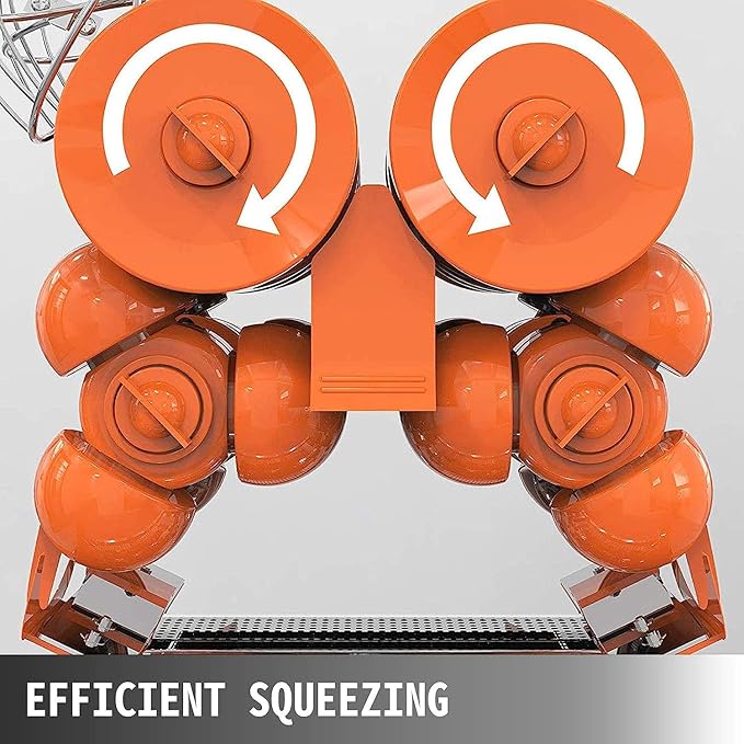 Commercial Juicer Machine, Orange Juice Machine with Pull-Out Filter Box Commercial Orange Juicer 22-30 Oranges Per Minute, 110V Juice Extractor, 120W Oranges Squeezer with Acrylic Cover (E2)