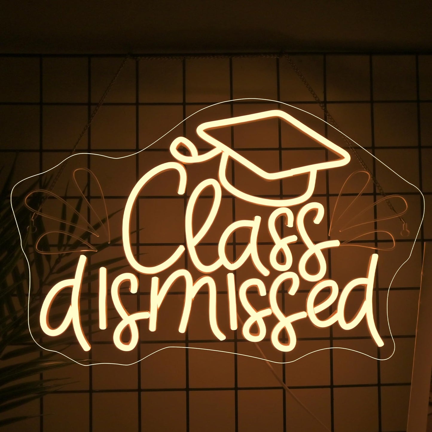 Nosun Class Dismissed Neon Sign Class Neon Signs For Wall Decor Warm White Led Signs For Classmates Friends Family Usb Neon Word Sign For Party Club Light Up Sign The Best Gift For Graduating Friend