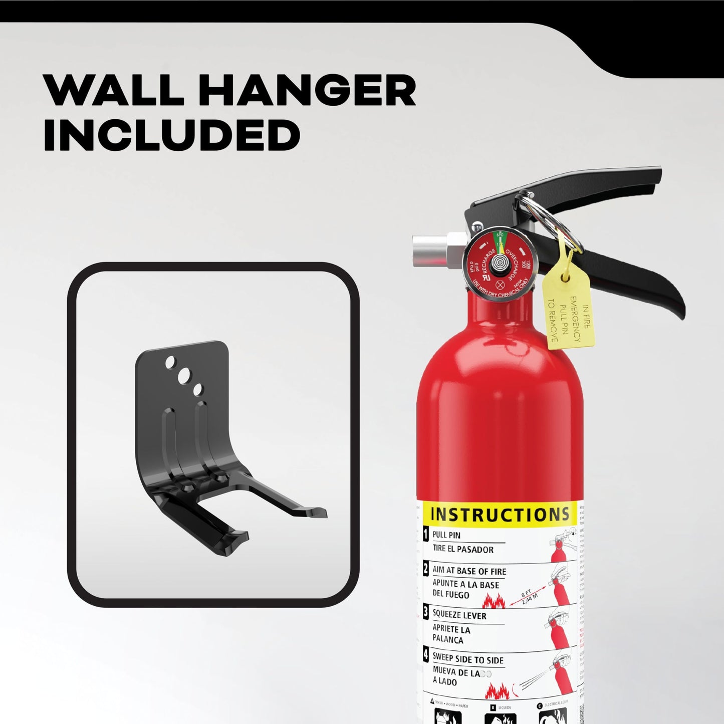 Kidde Commercial-Grade Fire Extinguisher for Office, Schools, Rechargeable 1A10BC