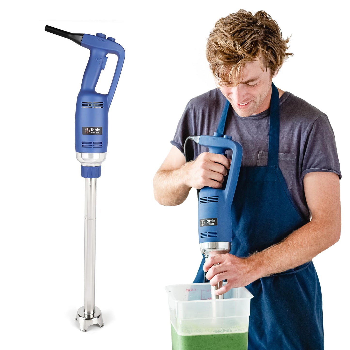 TK Tartle Kitchen Commercial Immersion Blender, Variable Speed, Heavy Duty 500W, 4000-16000 RPM, 20inch Shaft