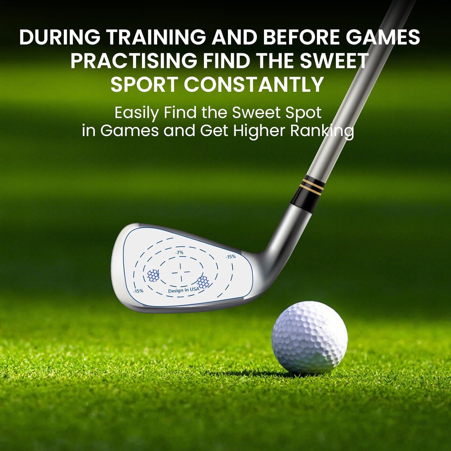 FINGER TEN Golf Impact Tape 75/150/375 Pcs Value Set Golf Club Impact Stickers Labels for Driver Woods Irons Putters, Self-Teaching Training Aid for Swing Practice