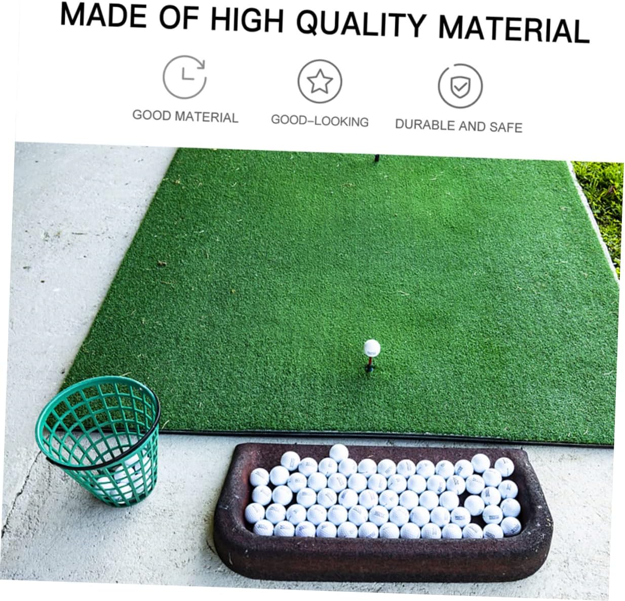 Portable Golf Ball Storage Basket Container with Handle for Outdoor Sports Practice Organizing Balls and