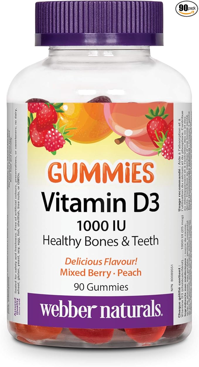 Webber Naturals Webber Natruals Vitamin D3, 1000 Iu 90 Count
