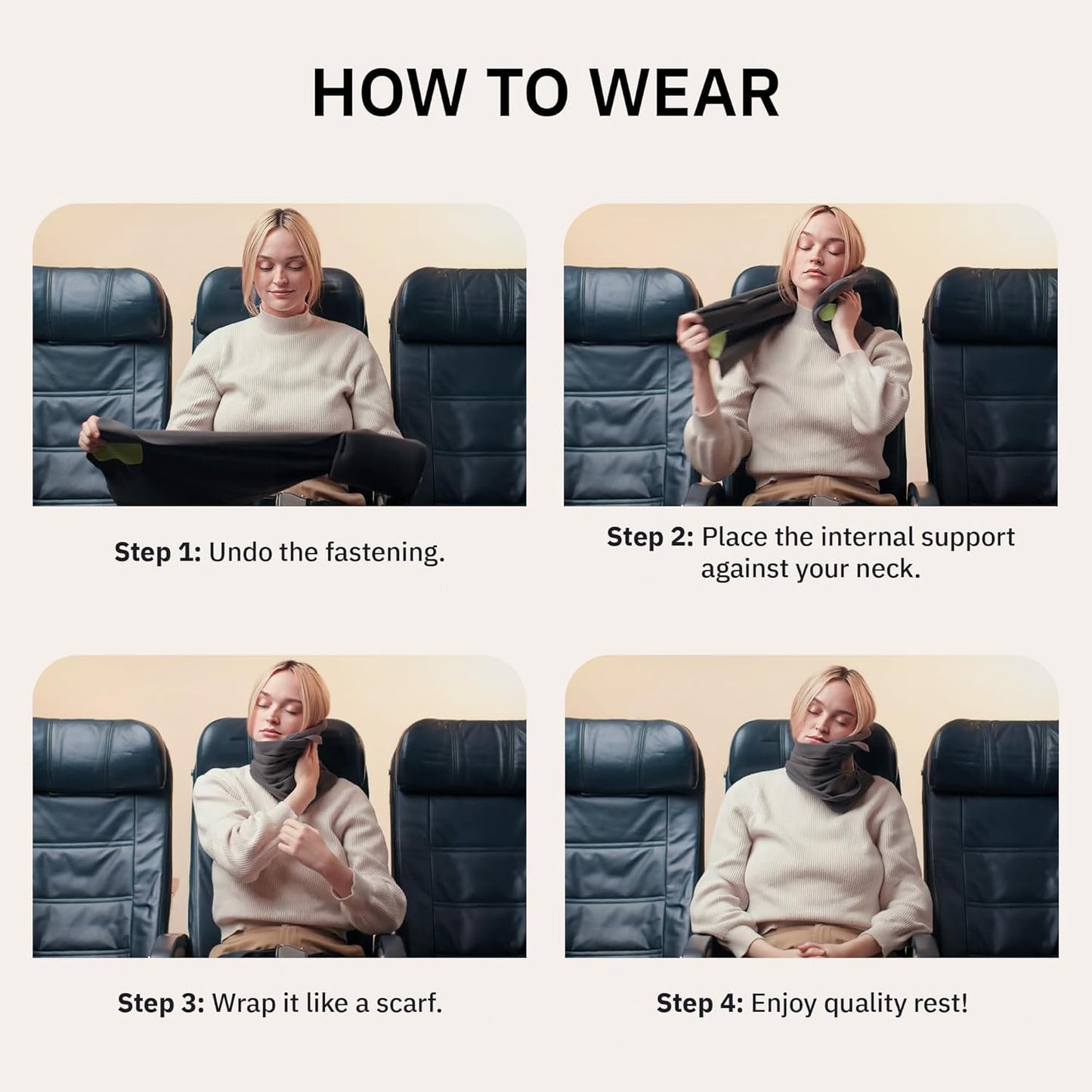 trtl Pillow - Scientifically Proven, Super Soft Neck Support Travel Pillow - Lightweight and Machine Washable - Ergonomic Design for Traveling on Airplanes, Cars, and Trains - Grey