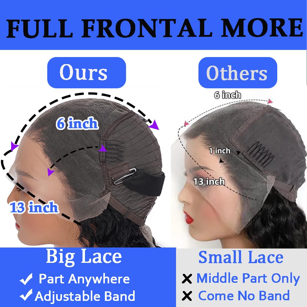 Simeider 18 Inch Burgundy Deep Wave Lace Front Wigs Human Hair 13x6 HD Frontal Human Hair Red Curly Lace Front Pre Plucked Burgu