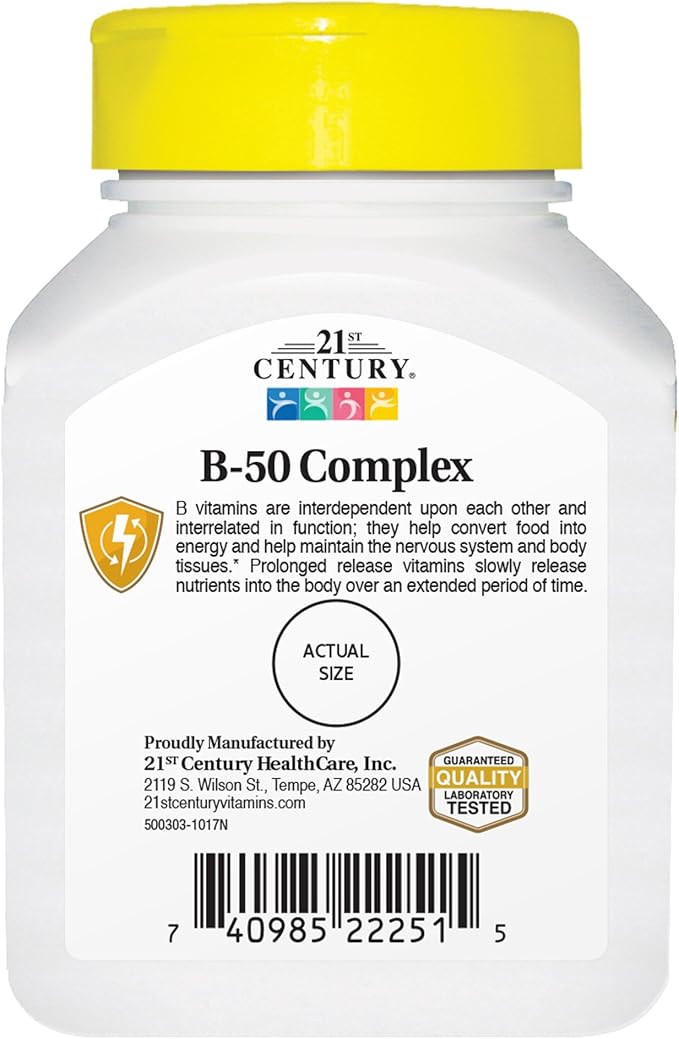 21st Century B-50 Complex Prolonged Release Tablets, 60-Count (Pack of 2)