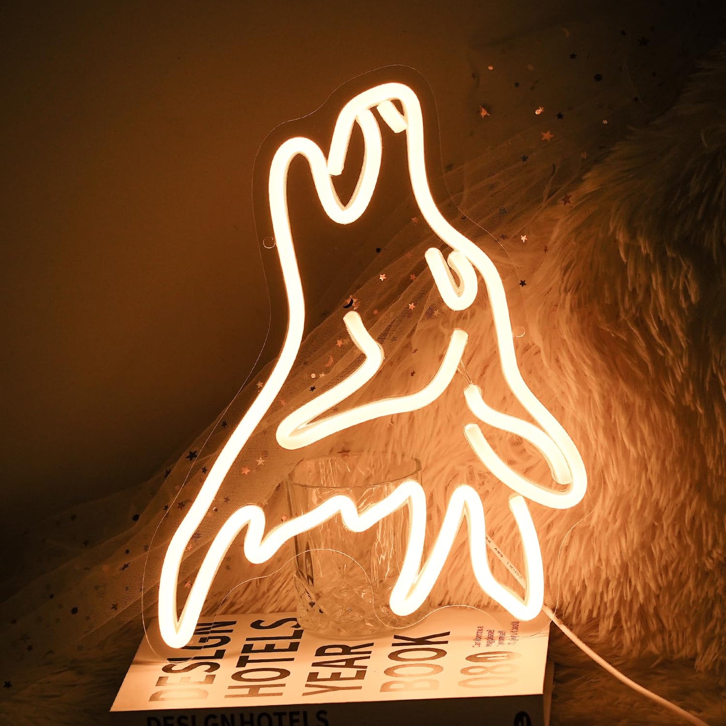 Wolf Neon Sign Warm White Led Cute Wolf Neon Lights For Wall Decor Dimmable Usb Bedroom Sign Lights For Kids Room Home Decor Birthday Party Gifts