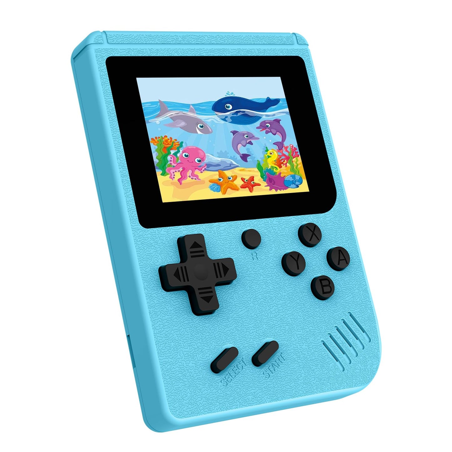 Retro Handheld Game, 3.0 inch LCD Screen Portable Gaming, 1020mAh Rechargeable Battery, Mini Electronic Gaming Player Xmas Birthday-Blue