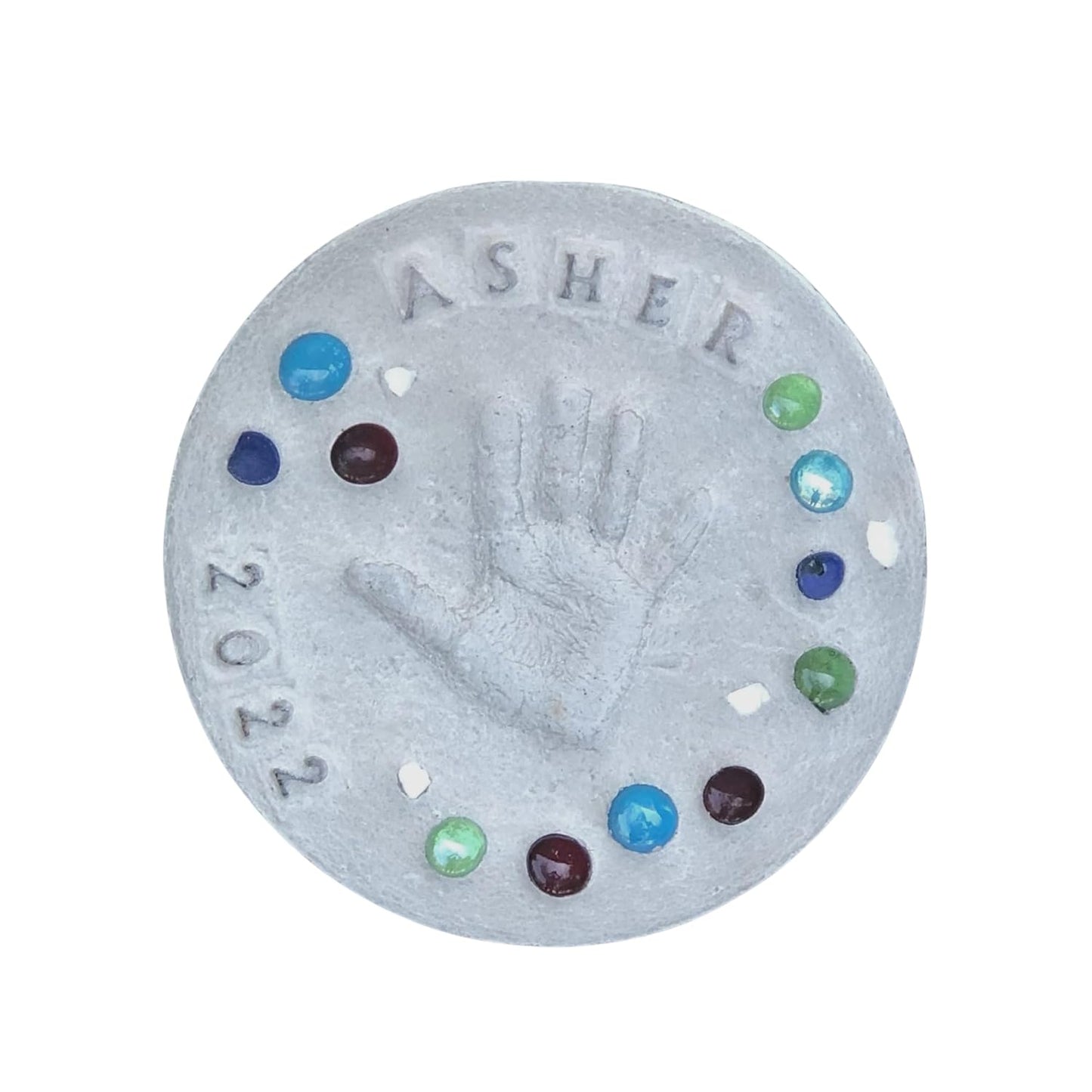 DIY Stepping Stone Kit, Handprint Stepping Stone, Mother's Day Gift, Footprint Stepping Stone (10 Inch)