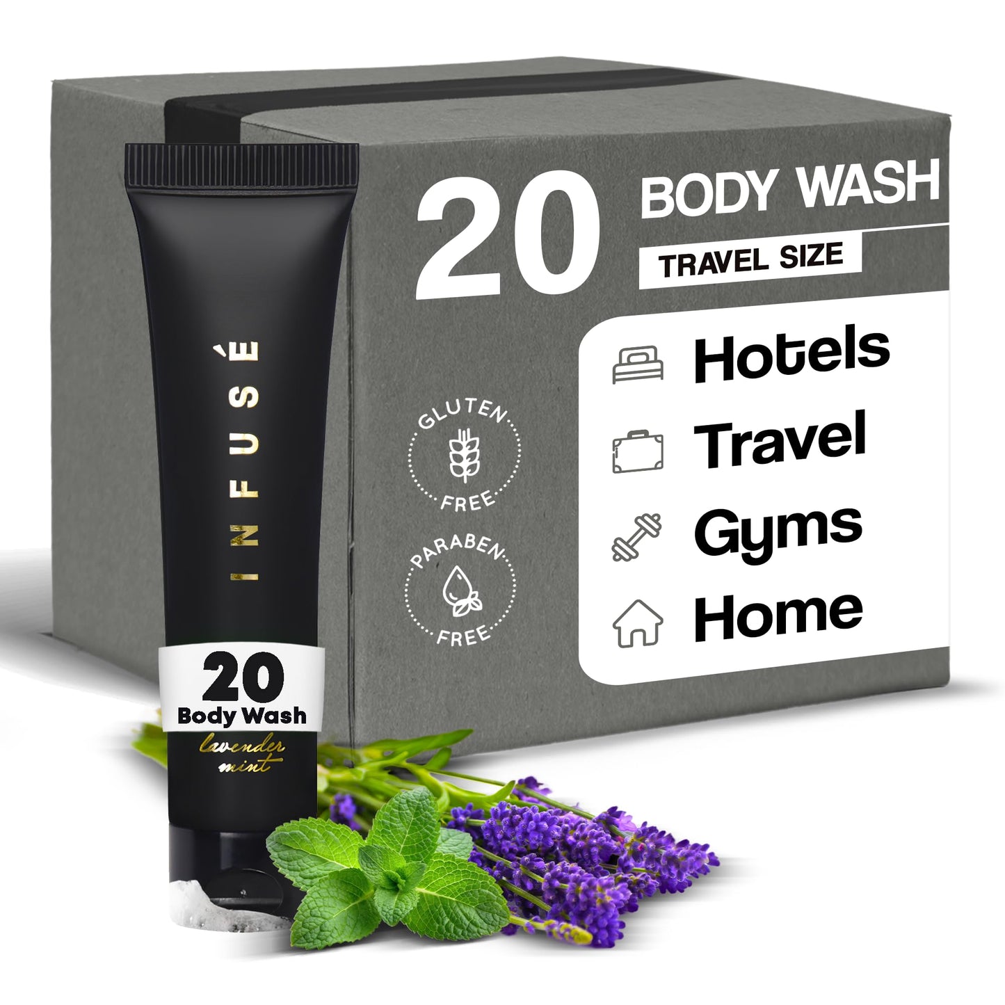 Infuse Travel-Size Hotel Body Wash Soap, 1 oz. (Case of 200)