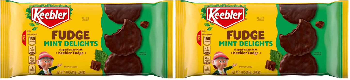 Keebler Grasshopper Mint Cookies, 10 Oz. (Pack of 2)
