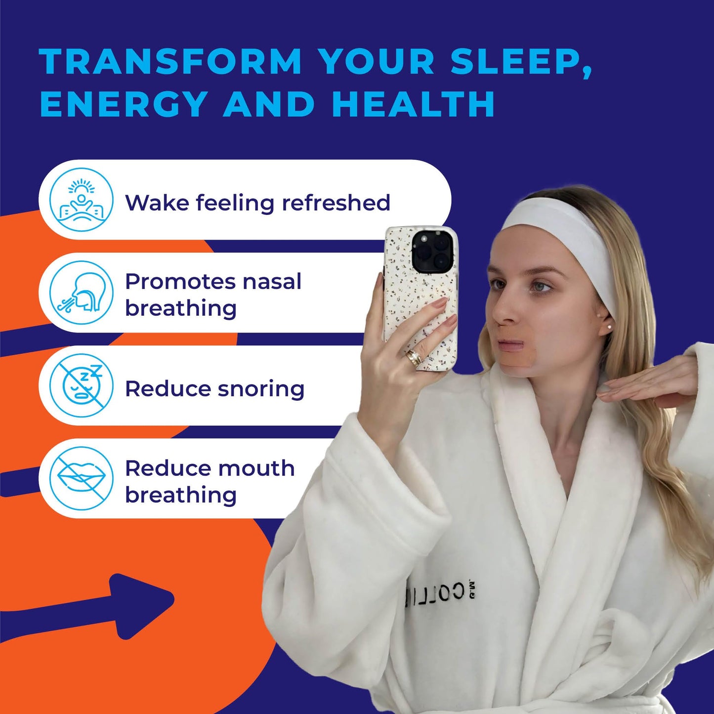 MyoTape - Sleep Tape 30 Nights Supply - Reduce Snoring - Improve Your Sleep - Promote Nasal Breathing - Comfortable & Gentle On Skin - Medium