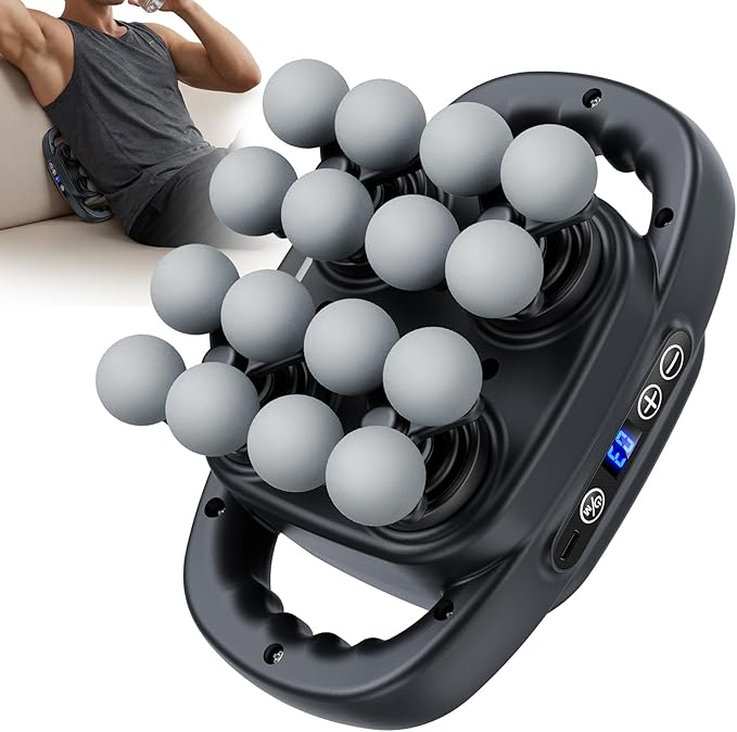 Jogfit 16 Head Massage Gun Set, Deep Tissue Muscle Massager with 3 Modes & 30 Intensities,Quiet Multi Head Massage Gun for...