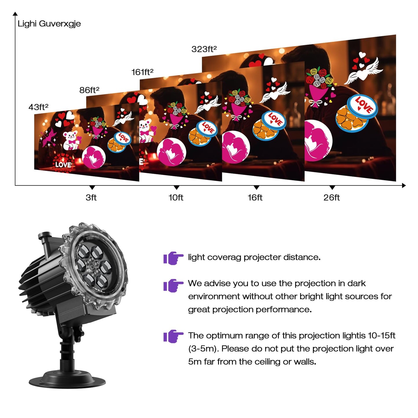 Peakclouds Christmas And Halloween Projector Lights Outdoor Holiday Decoration For Christmas  Halloween  Easter  Independence Day  Thanksgiving  New Year & Birthday Parties