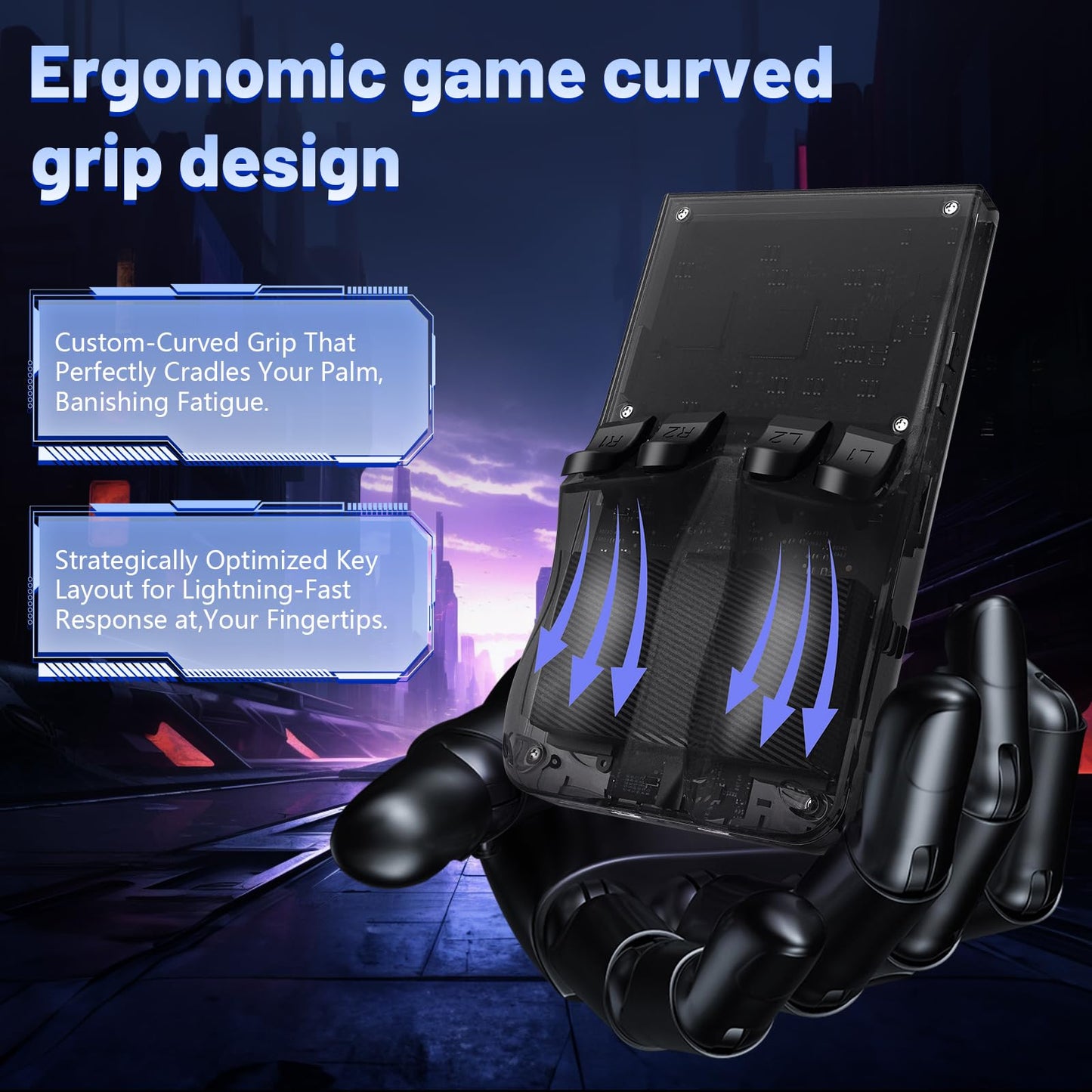 R36MAX Retro Handheld Game Console with 4.0" IPS Screen 18,000+ Classic Games,4000mah Battery, 23+Emulators Pre-Installed Open Source Linux System, with 64GB TF Card Emulator Console（Black 60GB）