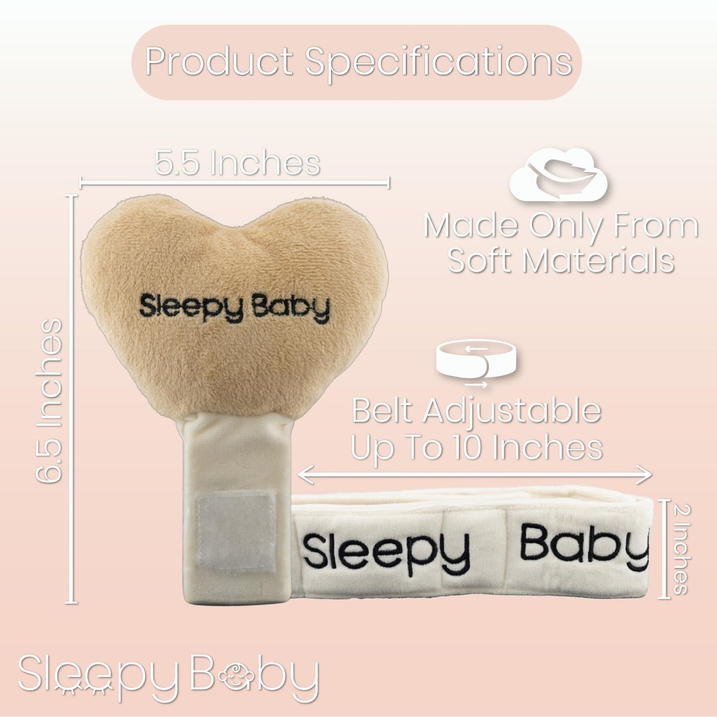Sleepy Baby Shh White Noise Machine with Gentle Rhythmic Tapping | Mimics Parents Soothing Touch | Adjustable Speeds & Belt | Helps Reduce Constant Holding and Rocking