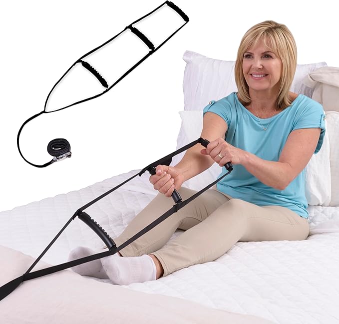 Stander BedCaddie, Pull-Up Assist Bed-Ladder with Non-Slip Handles for Adults, Seniors, and Elderly, Adjustable Length Be...