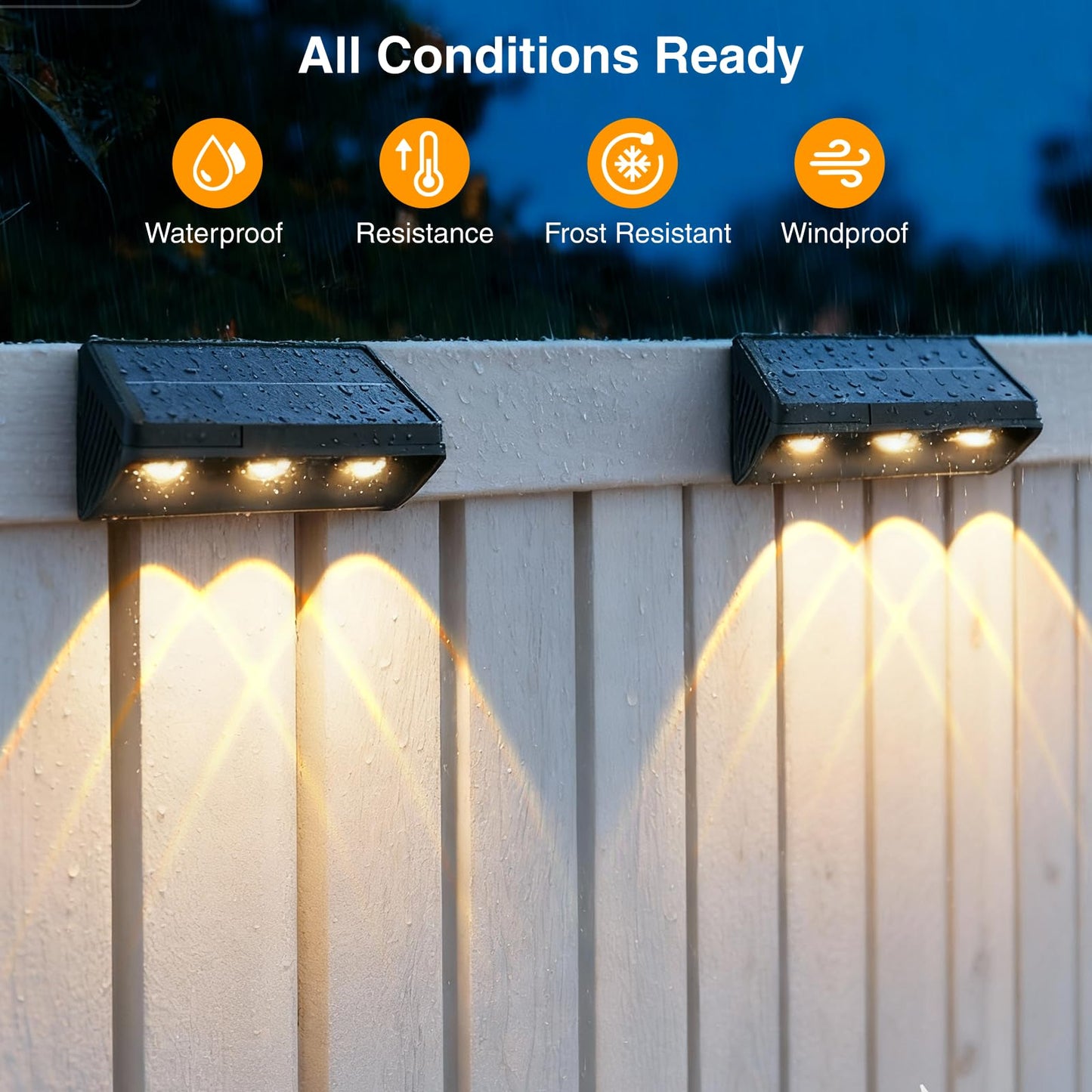 Onforu Solar Fence Lights 12 Pack Solar Lights Outdoor 3 Modes(Warm/Neutral/Cool White) For Outside Dusk To Dawn Outdoor Light Ip65 Waterproof Deck Lighting For Patio Step Backyard Railing Wall
