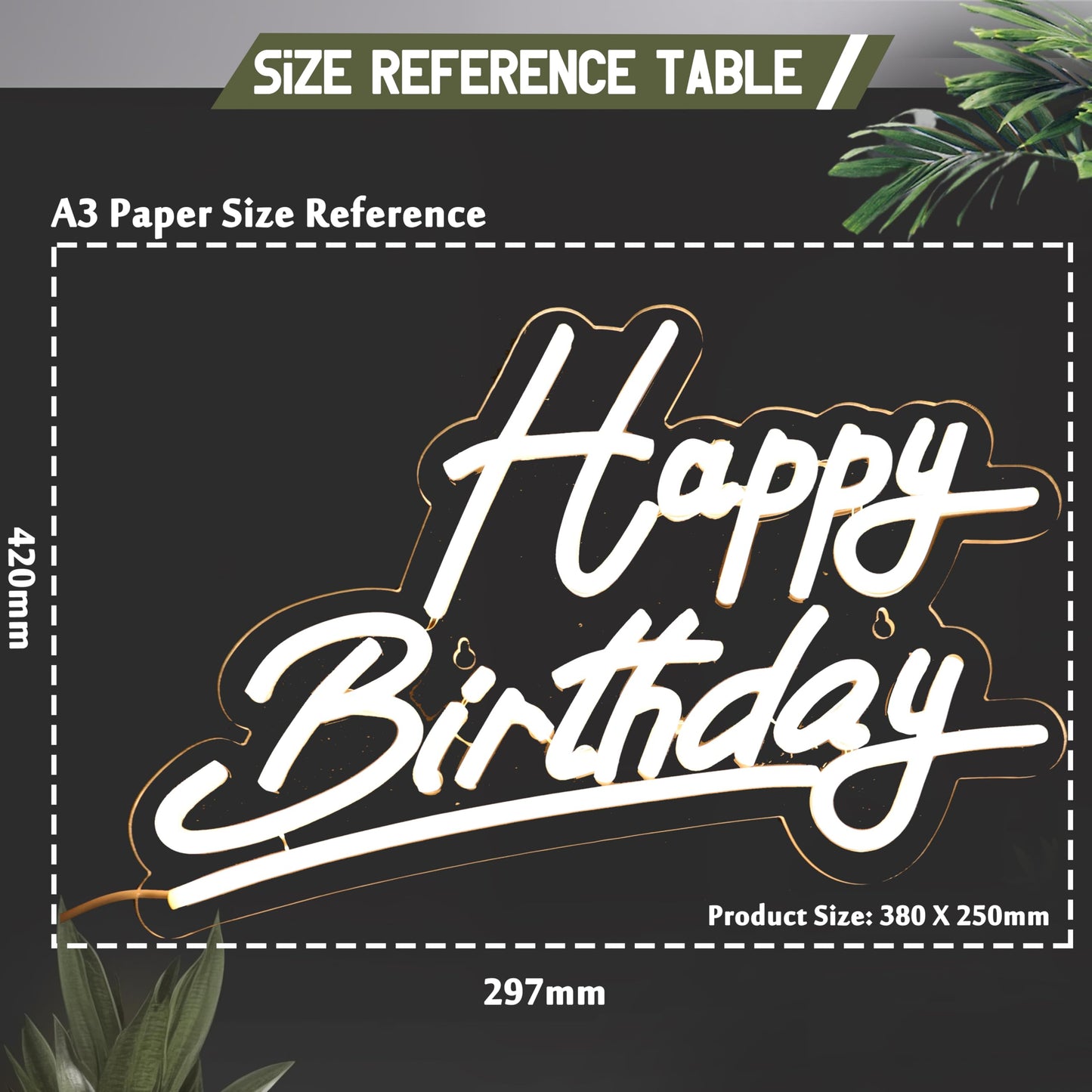 Happy Birthday Neon Sign Battery Operated  Usb Powered Neon Signs For Wall Decor  Adjustable Brightness Happy Birthday Signs(15 X 9.6 Inches)