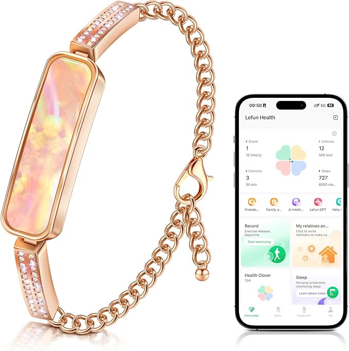 DOSUKE Fitness Tracker Bracelet for Women, Heart Rate & Blood Pressure Monitor Oxygen Sleep & Activity Tracker Step & Calo...