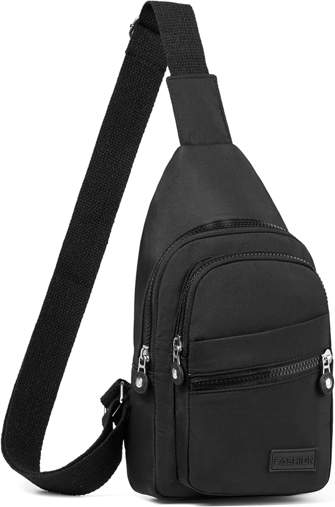 Metesbow Sling Backpack Cross Body Bag Small Fanny Pack Crossbody Bags for Women Trendy - Black