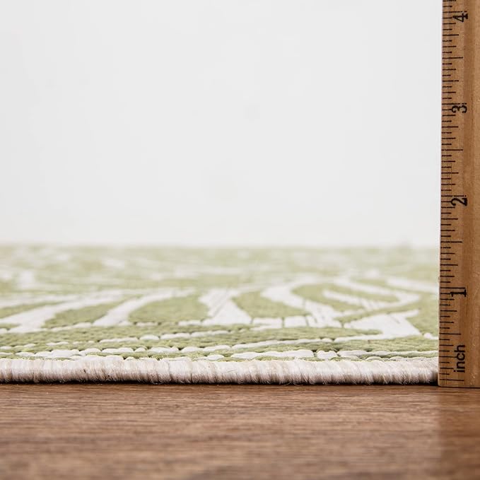 Keen Home Design Terrace Outdoor Area Rug - 8x10 Washable Indoor/Outdoor Rug for Patio, Kitchen, Balcony, Beach, Garden, Deck and Porch, Size: 7'7"x10'