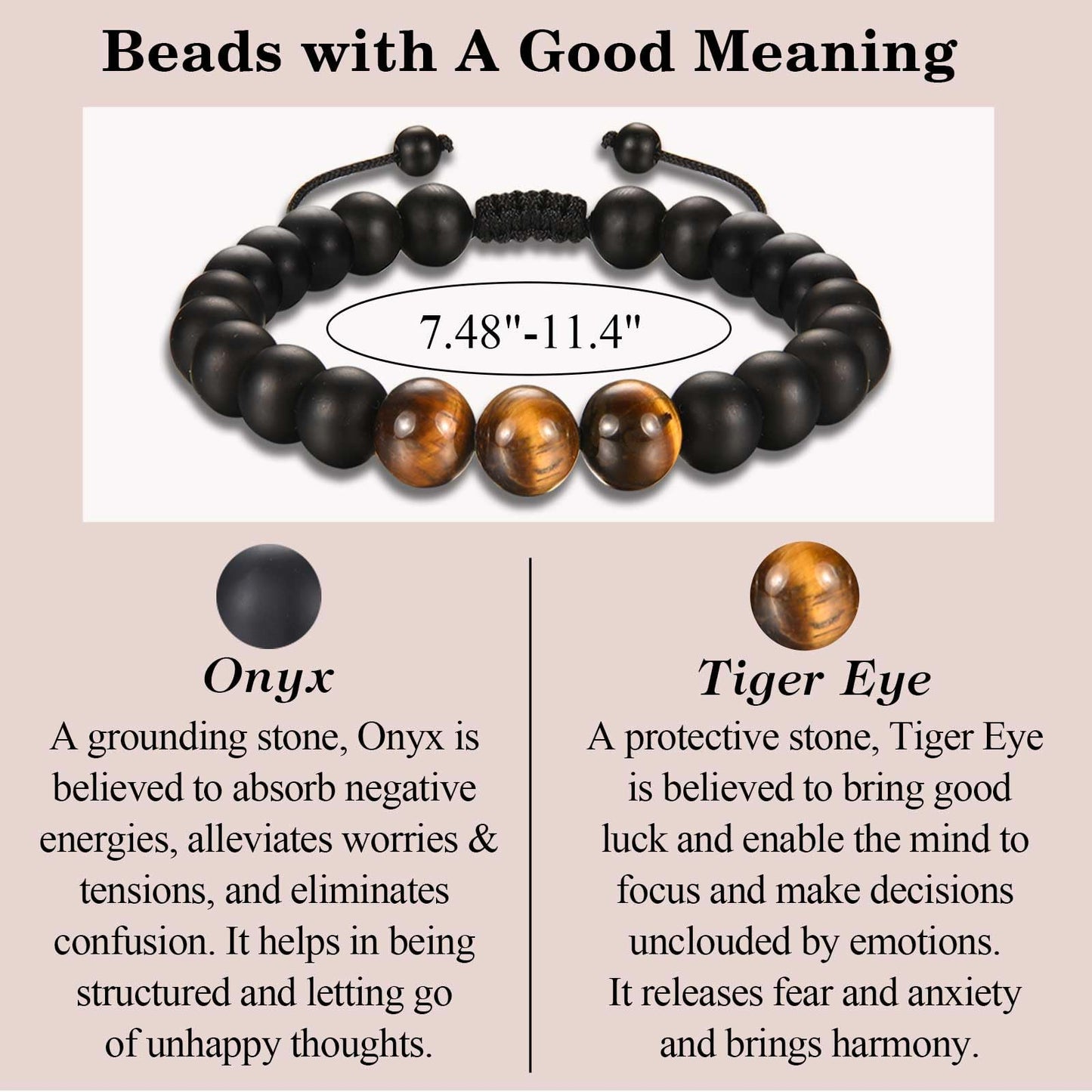EFVISD Get Well Soon Gifts for Him: Natural Stone Healing Bracelet, Inspirational Feel Better Gift